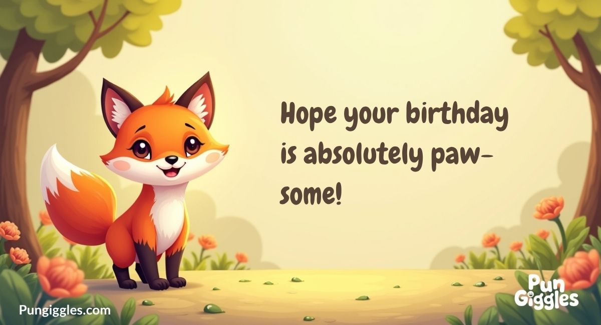 Fox Puns Birthday Edition
