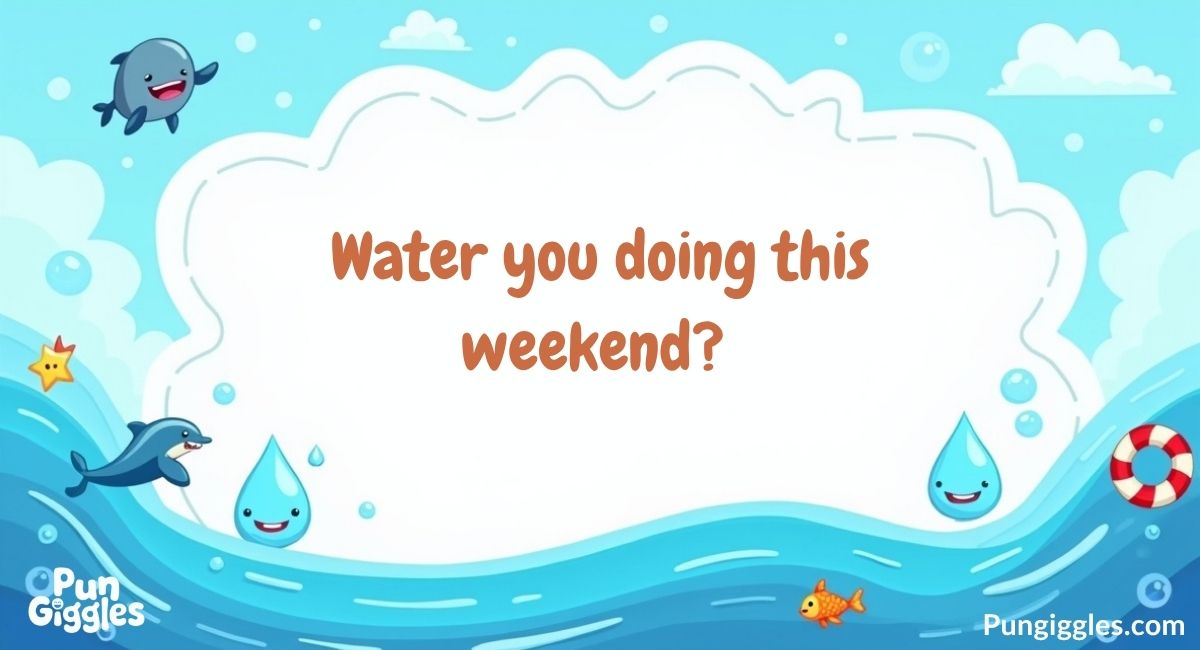Funny and Cute Water Puns and Jokes