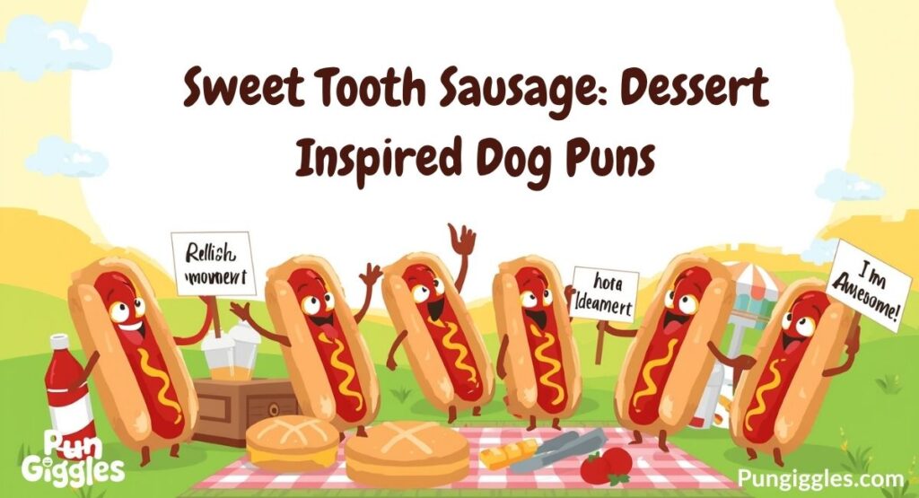 Sweet Tooth Sausage: Dessert Inspired Dog Puns