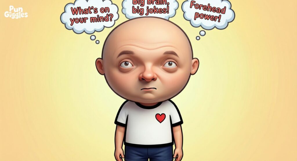 Large Forehead Jokes One Liners